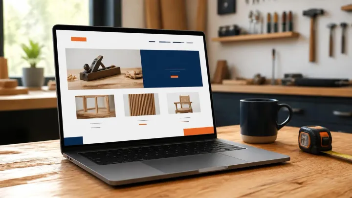 Landingpage-Mockup auf Smartphone